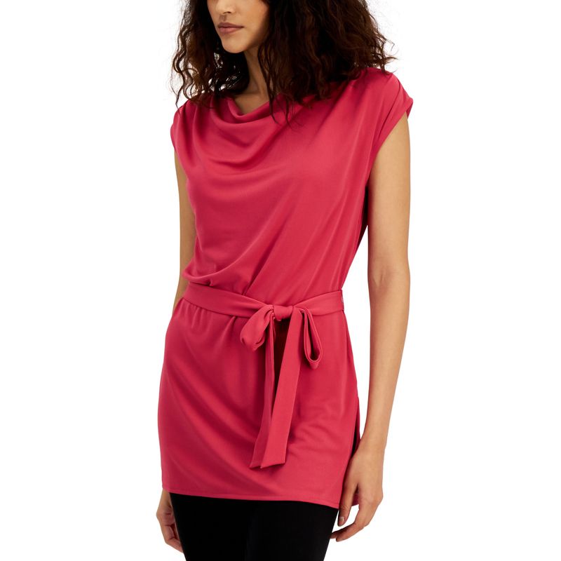 Alfani Womens Womens Cowlneck Top